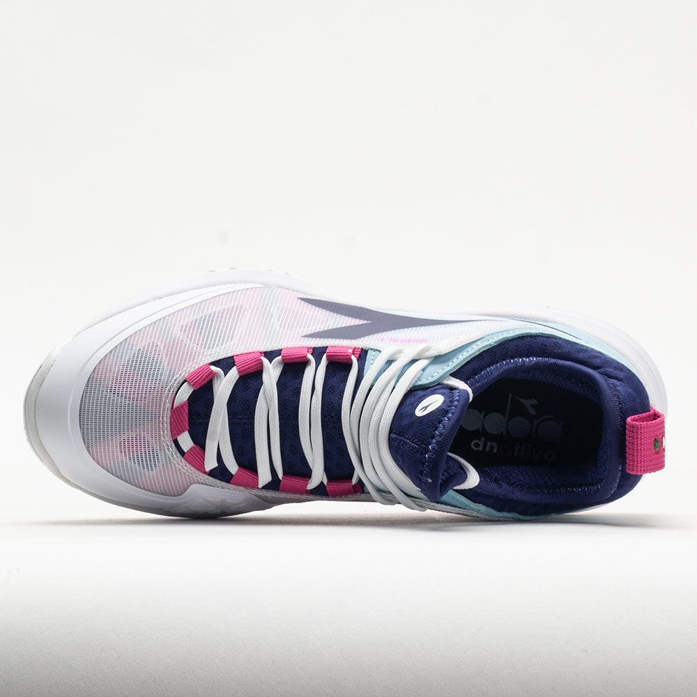 Diadora Speed Blushield Fly 4+ AG Women's  White/Blueprint/Pink Yellow